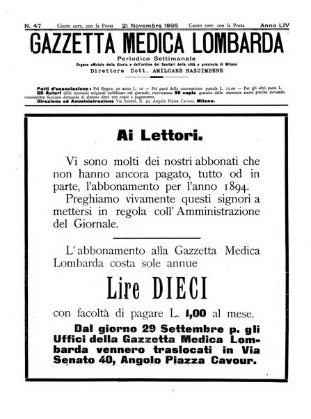 Gazzetta medica lombarda