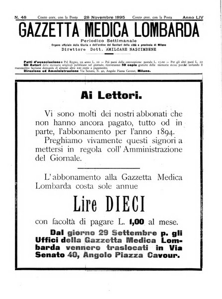 Gazzetta medica lombarda