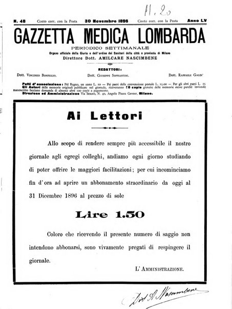 Gazzetta medica lombarda