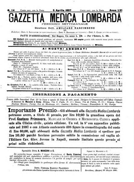 Gazzetta medica lombarda