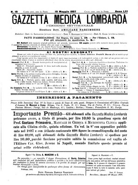 Gazzetta medica lombarda