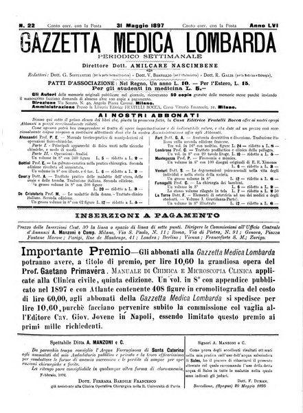 Gazzetta medica lombarda