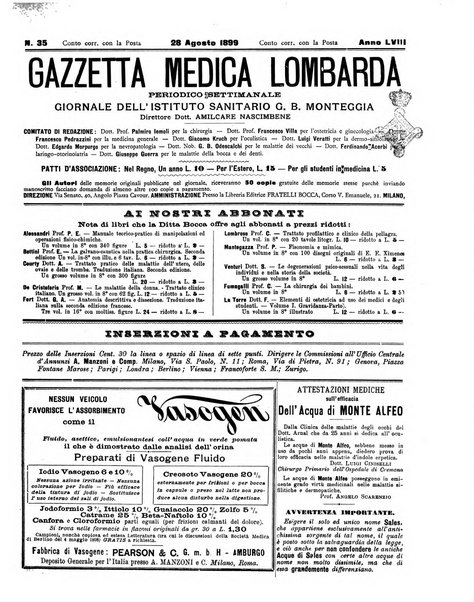 Gazzetta medica lombarda