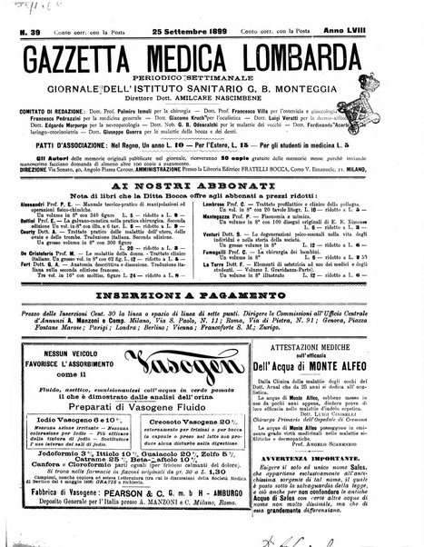 Gazzetta medica lombarda