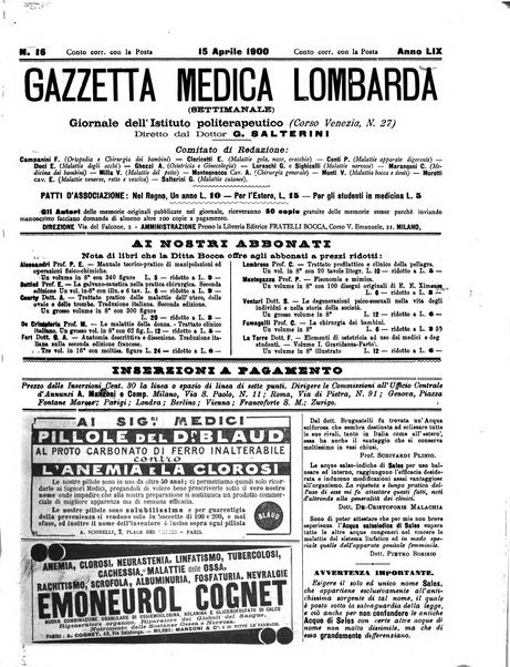 Gazzetta medica lombarda