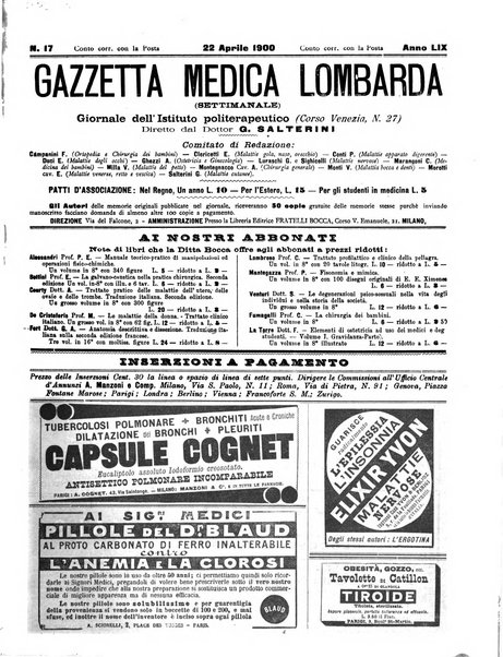 Gazzetta medica lombarda