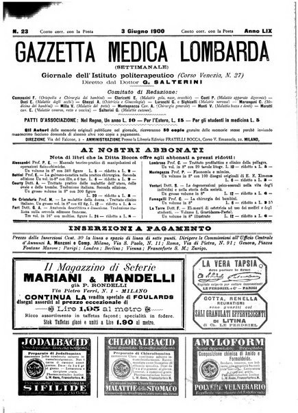 Gazzetta medica lombarda