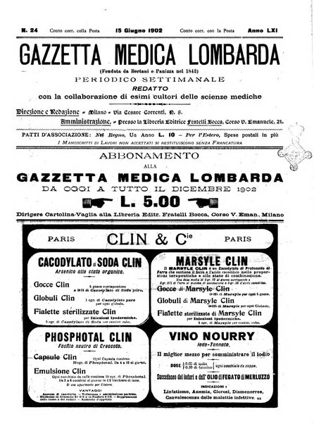 Gazzetta medica lombarda