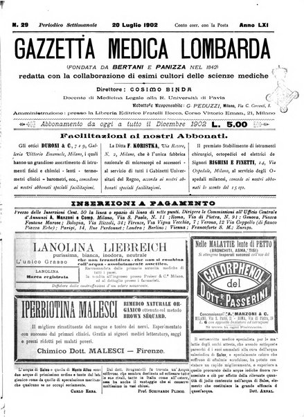 Gazzetta medica lombarda