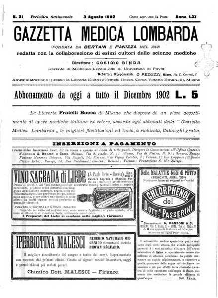 Gazzetta medica lombarda