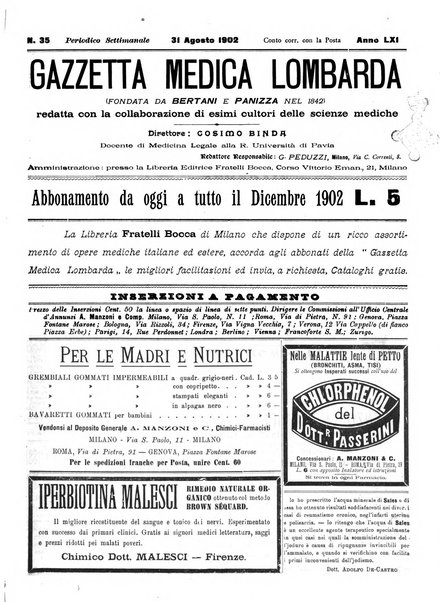 Gazzetta medica lombarda