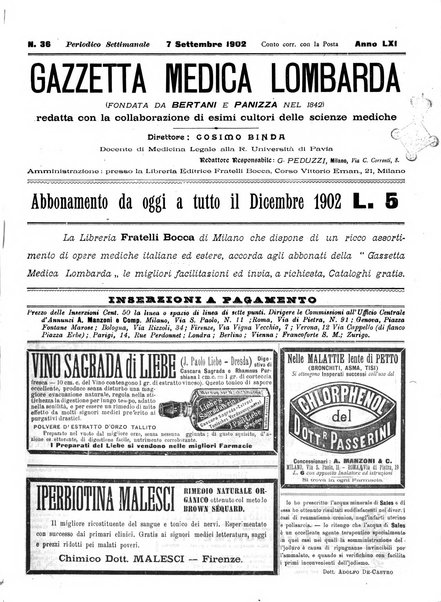 Gazzetta medica lombarda