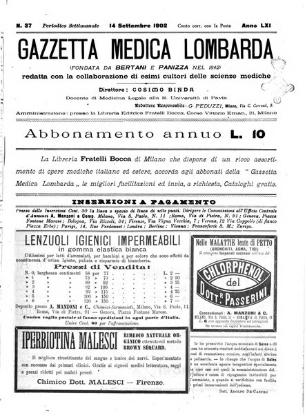 Gazzetta medica lombarda