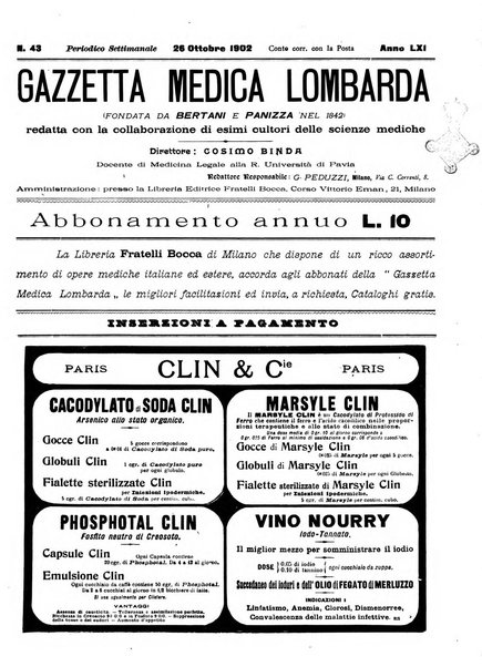 Gazzetta medica lombarda