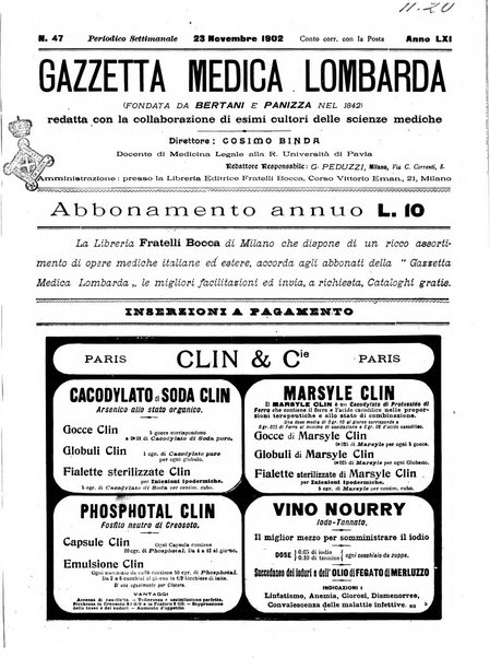 Gazzetta medica lombarda