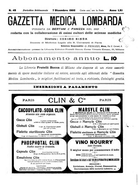 Gazzetta medica lombarda