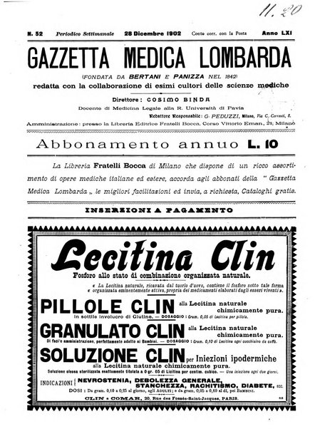 Gazzetta medica lombarda