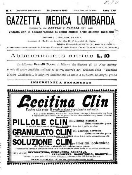 Gazzetta medica lombarda