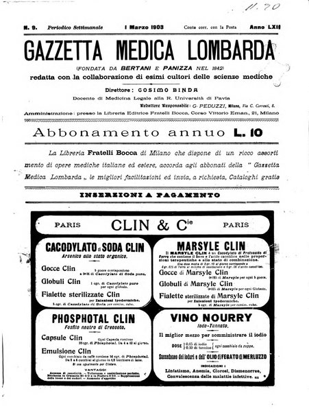 Gazzetta medica lombarda