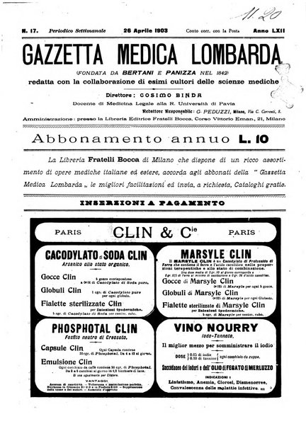 Gazzetta medica lombarda