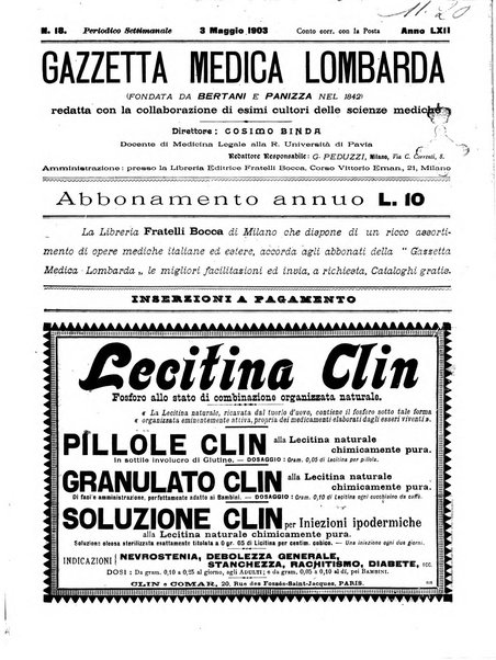 Gazzetta medica lombarda