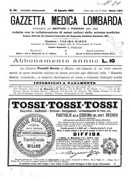 Gazzetta medica lombarda