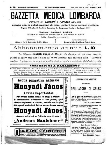 Gazzetta medica lombarda