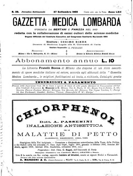 Gazzetta medica lombarda