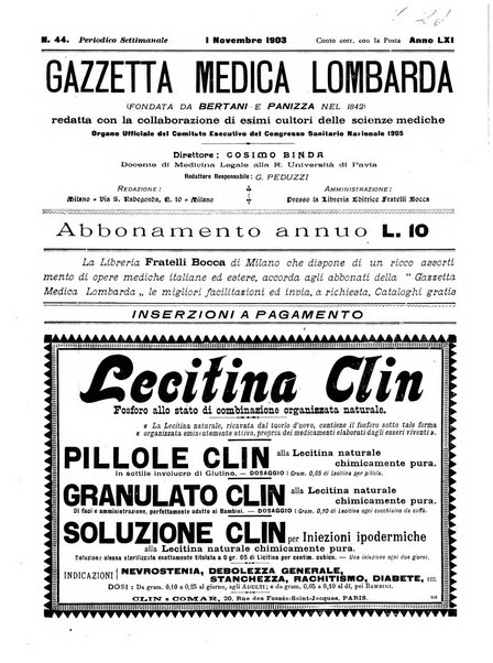 Gazzetta medica lombarda