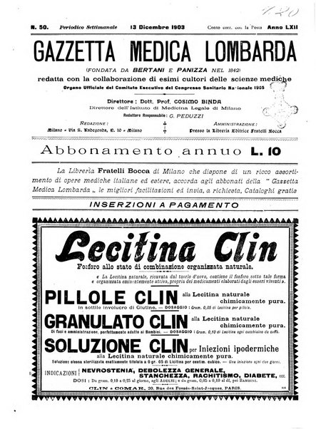 Gazzetta medica lombarda