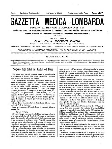 Gazzetta medica lombarda