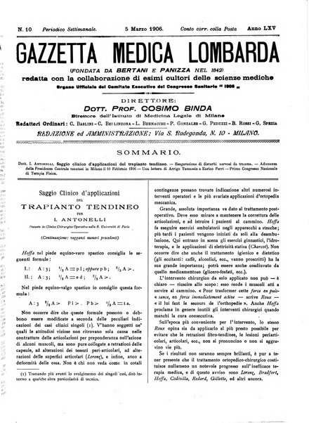 Gazzetta medica lombarda