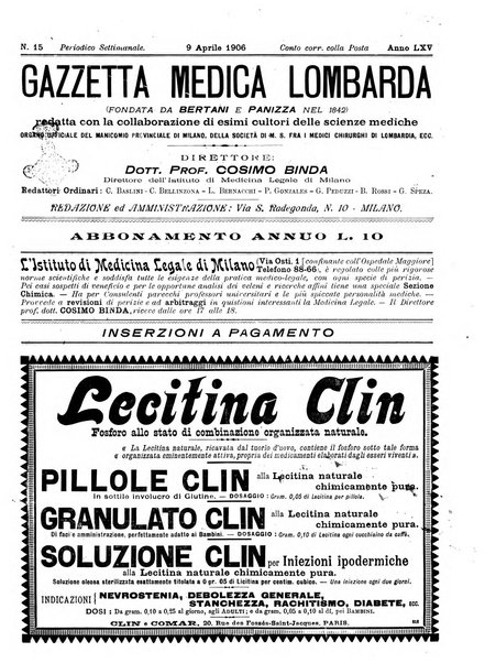 Gazzetta medica lombarda