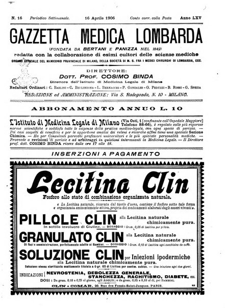 Gazzetta medica lombarda