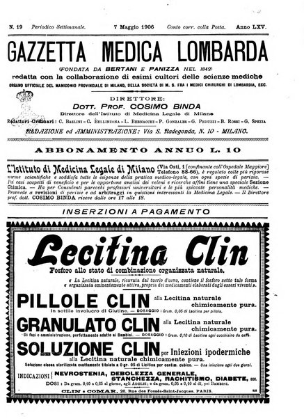 Gazzetta medica lombarda