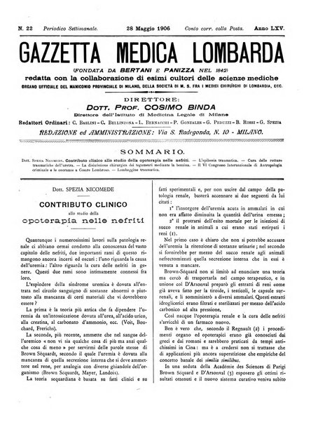 Gazzetta medica lombarda