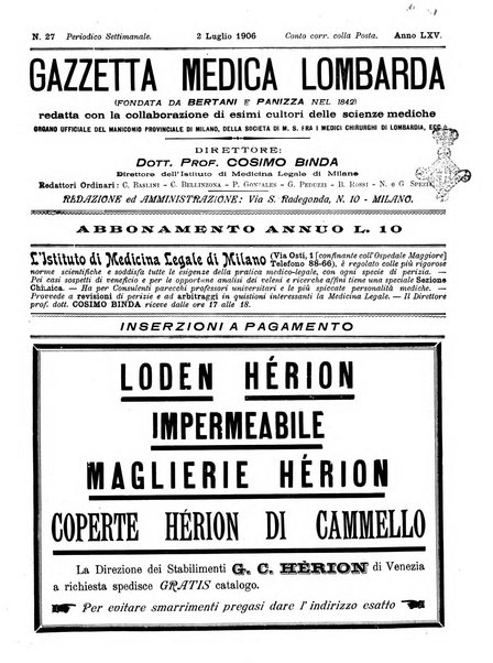 Gazzetta medica lombarda