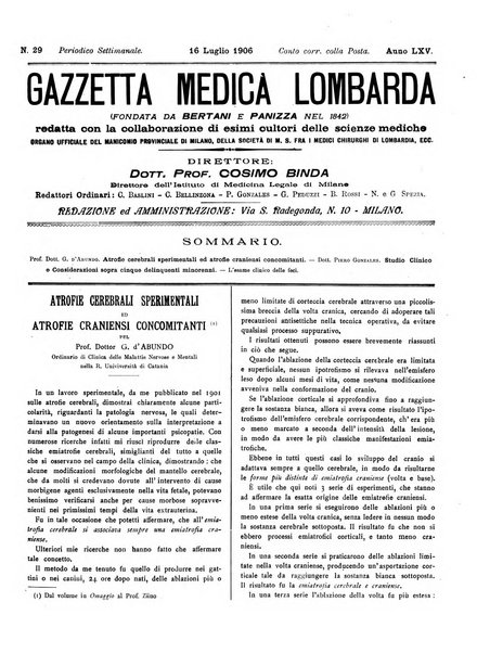 Gazzetta medica lombarda