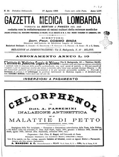 Gazzetta medica lombarda