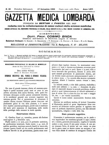 Gazzetta medica lombarda