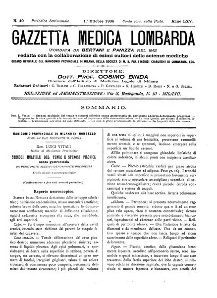 Gazzetta medica lombarda