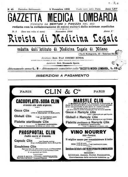 Gazzetta medica lombarda