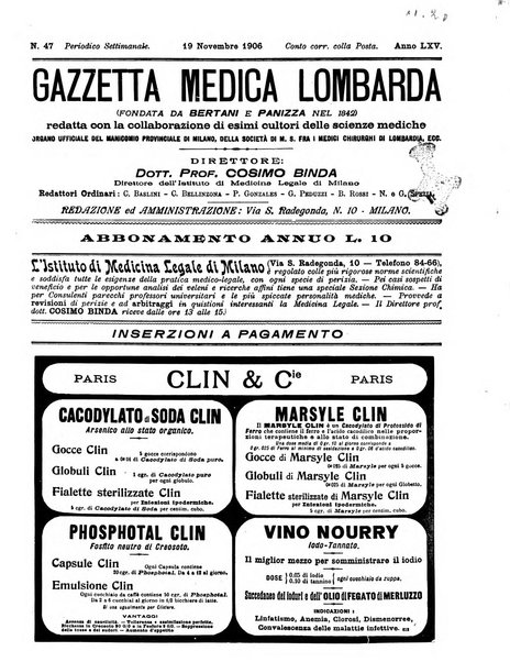 Gazzetta medica lombarda