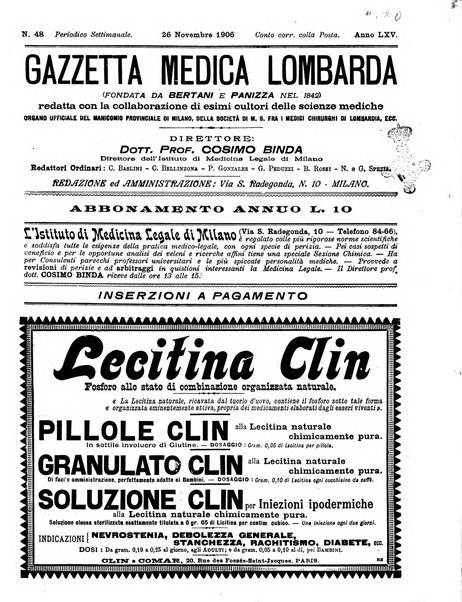 Gazzetta medica lombarda