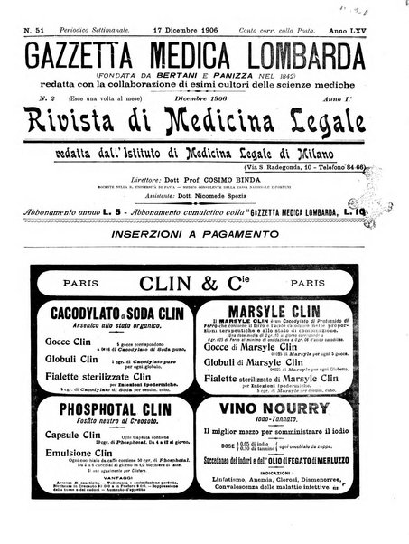 Gazzetta medica lombarda