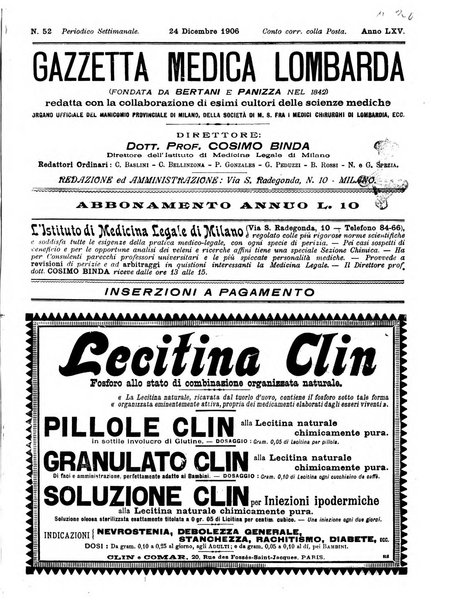 Gazzetta medica lombarda