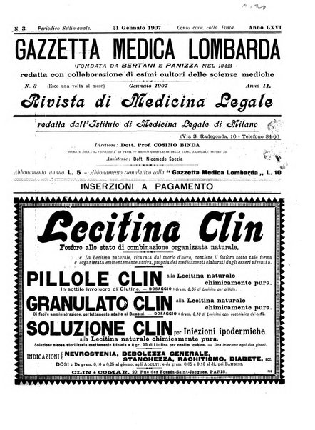 Gazzetta medica lombarda