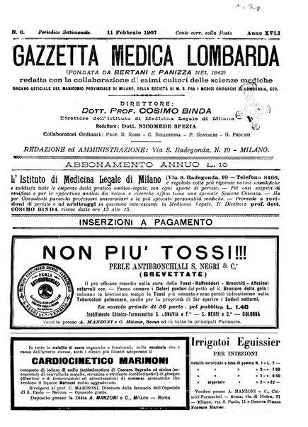 Gazzetta medica lombarda