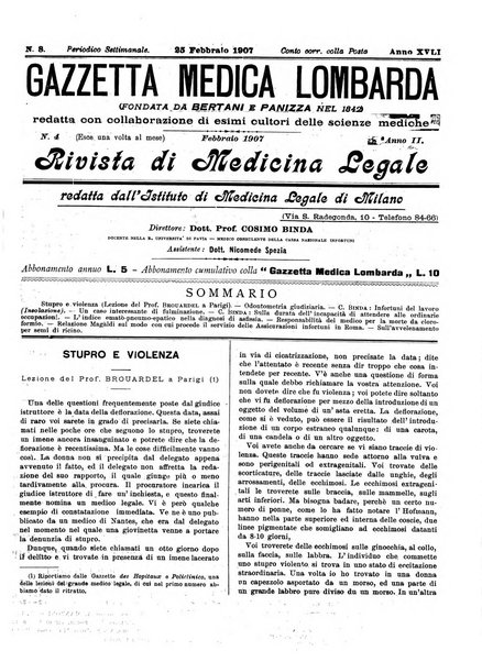 Gazzetta medica lombarda