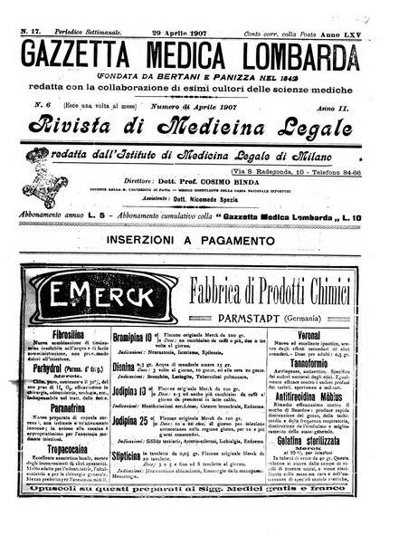 Gazzetta medica lombarda